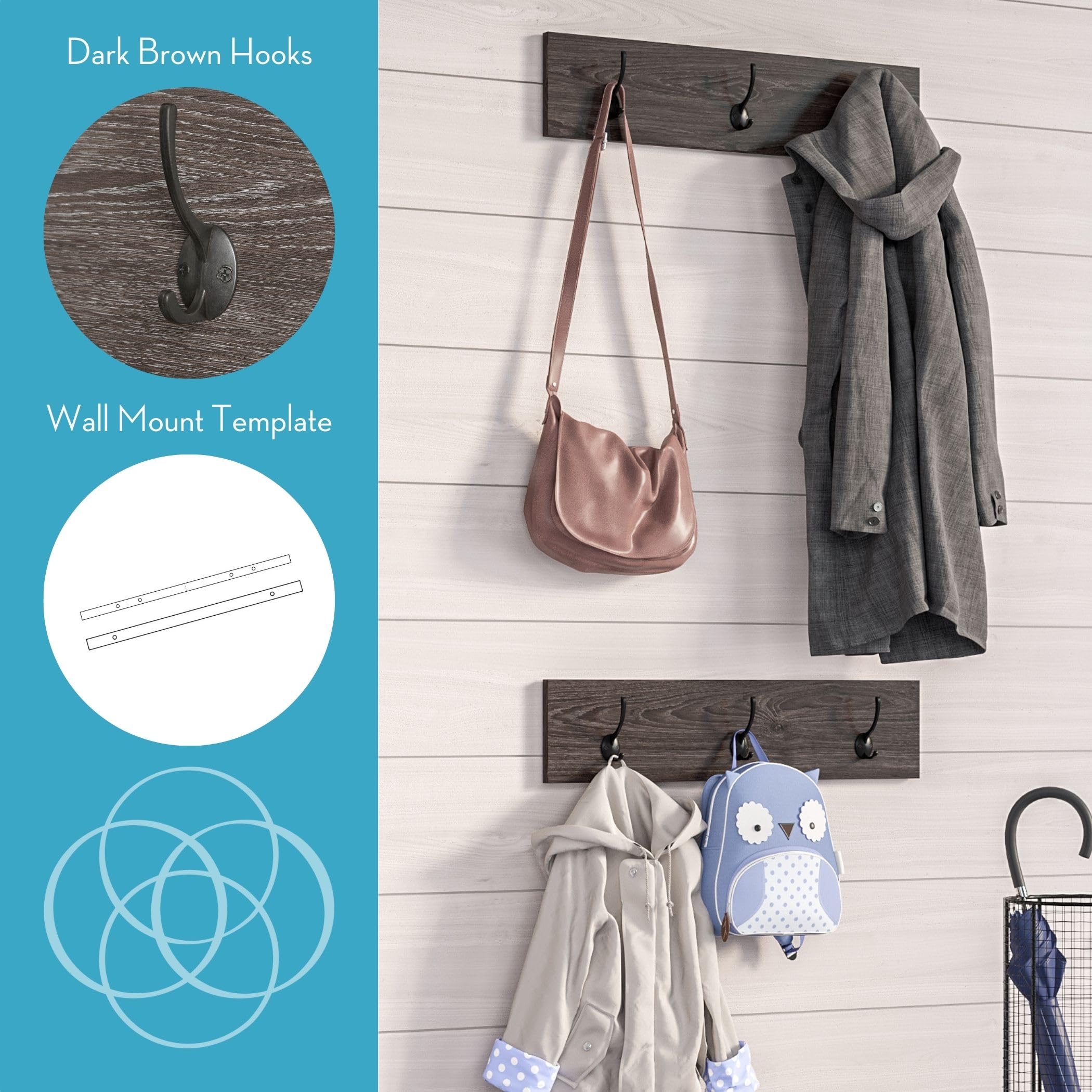 Afton 3-Hook Coat Rack (2 Pack) - Image 5