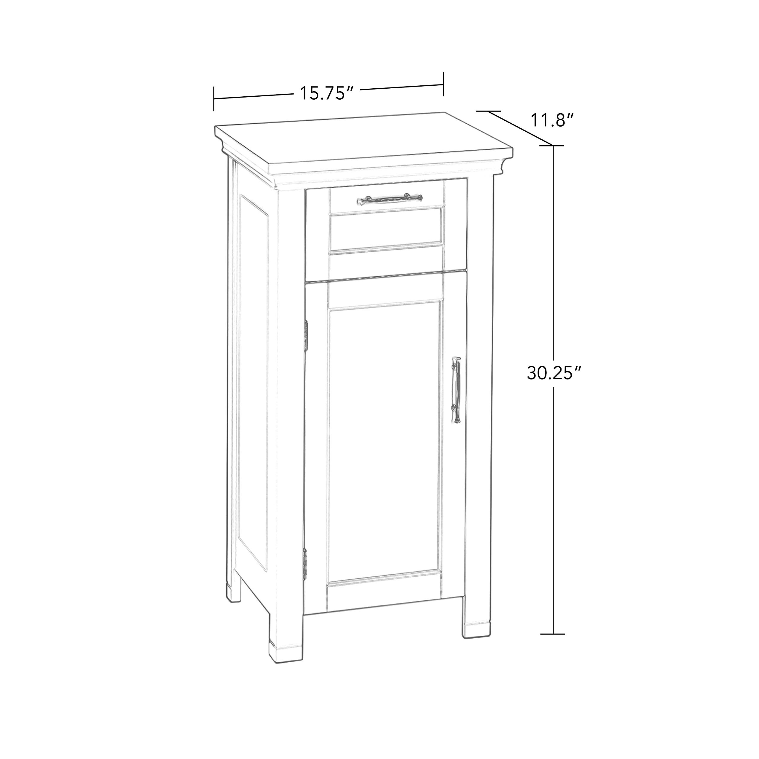 RiverRidge 06-076 Home Somerset Collection Single Door Floor Cabinet, Gray, No Size,Grey - Image 3