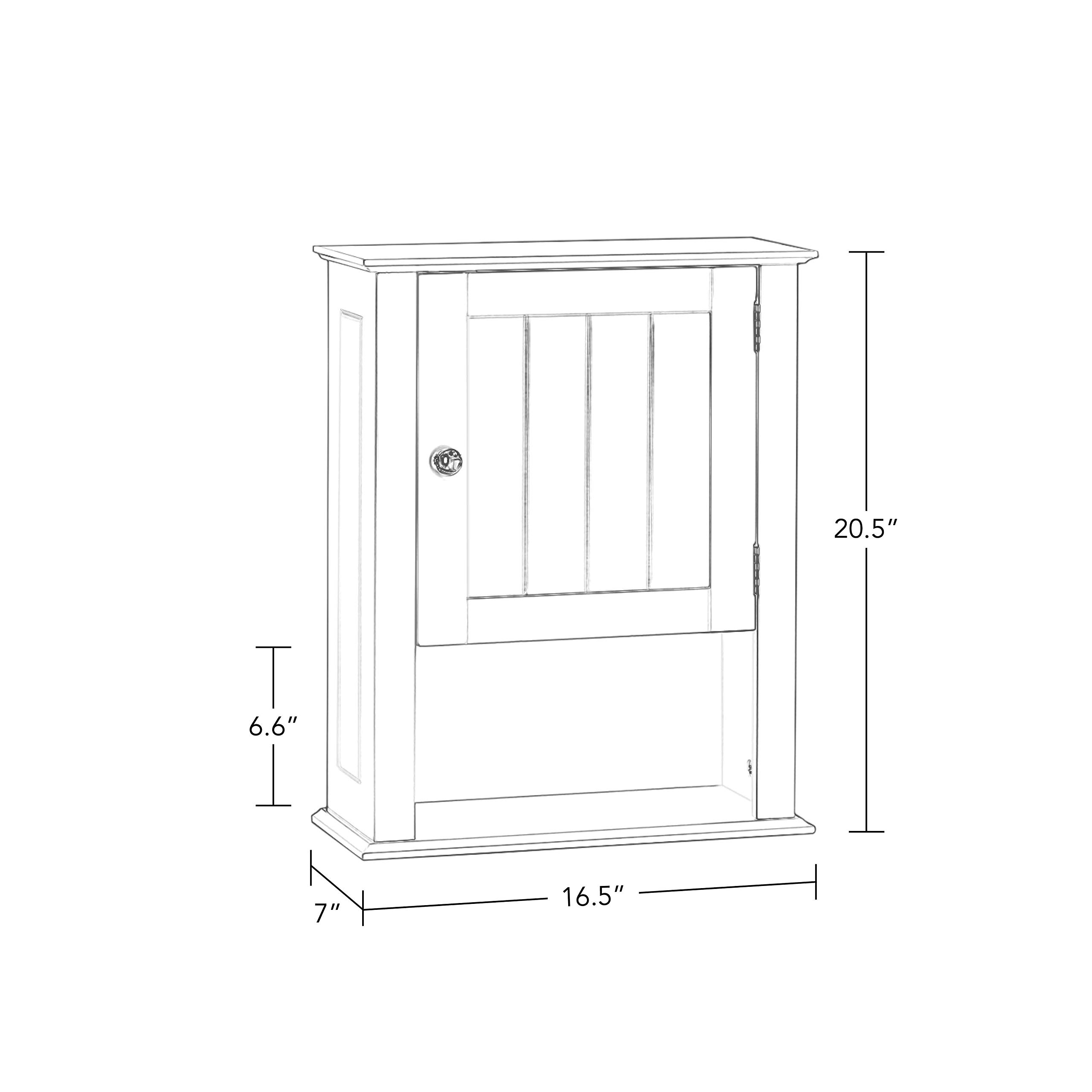 RiverRidge Ashland Bathroom Cabinet White Single Door Compact Wall Mount Storage Medicine Cabinet for Bathroom - Image 10