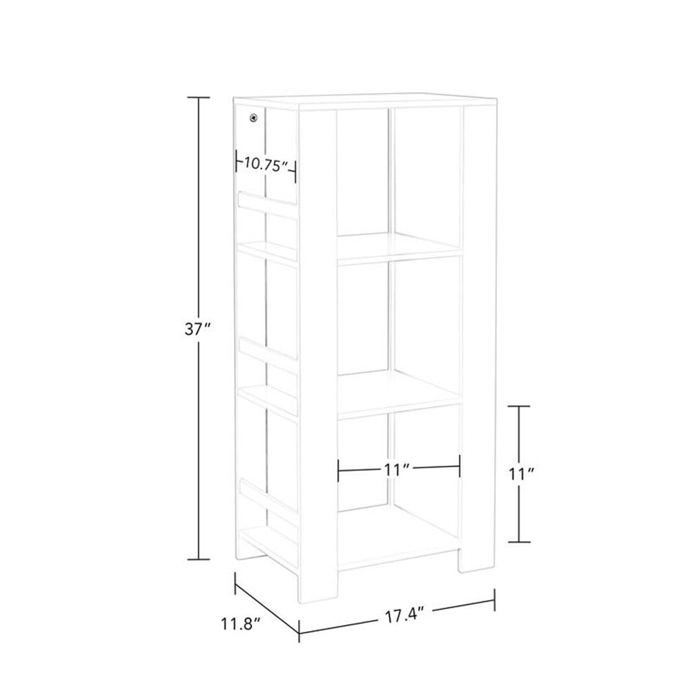 RiverRidge Book-Nook Tower Kids Bookshelf & Toy Storage Organizer with 3 Cubbies and 6 Book Racks - Toy Organizer for Playrooms and Nursery - Image 3
