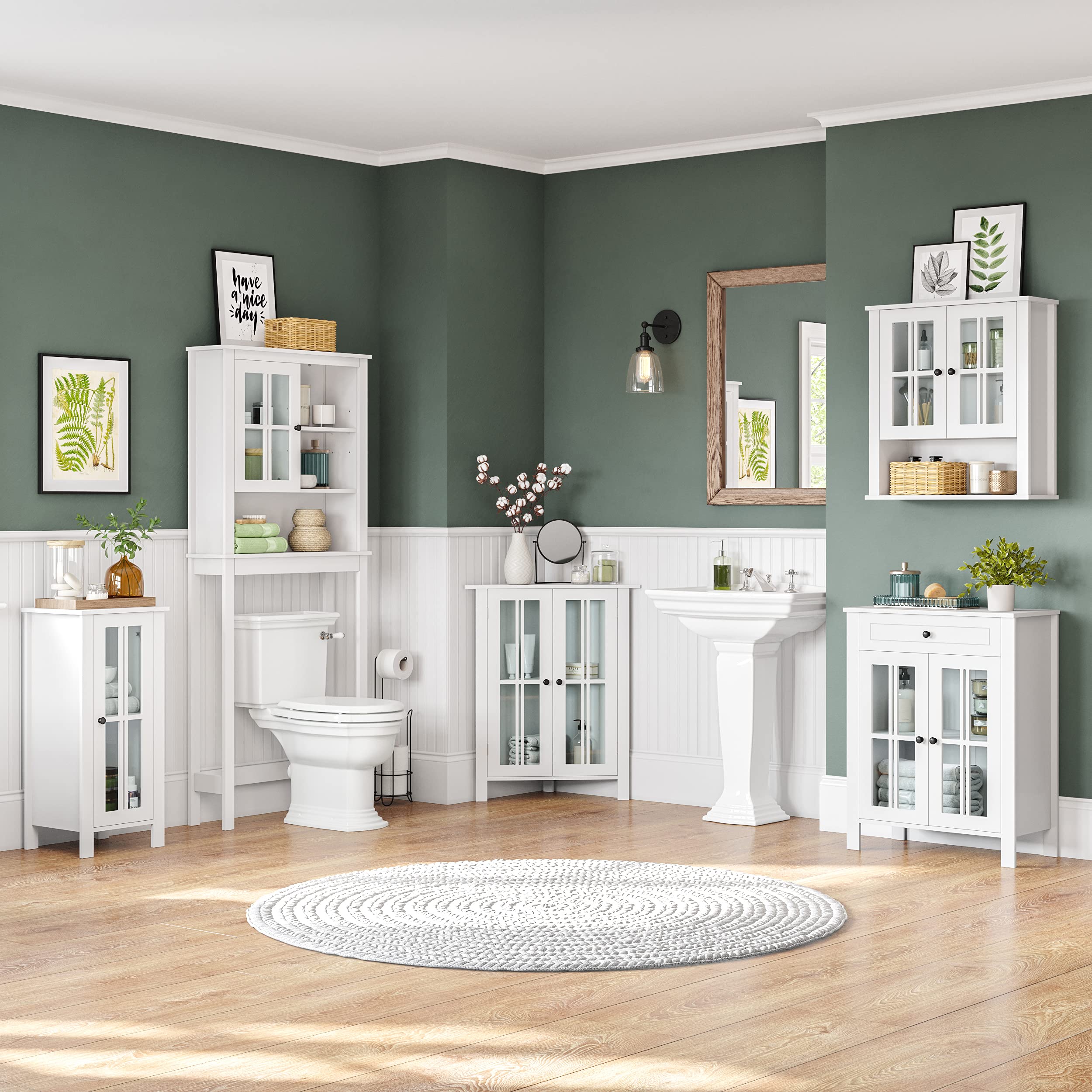 RiverRidge Danbury Two Door Floor Cabinet, White - Image 4