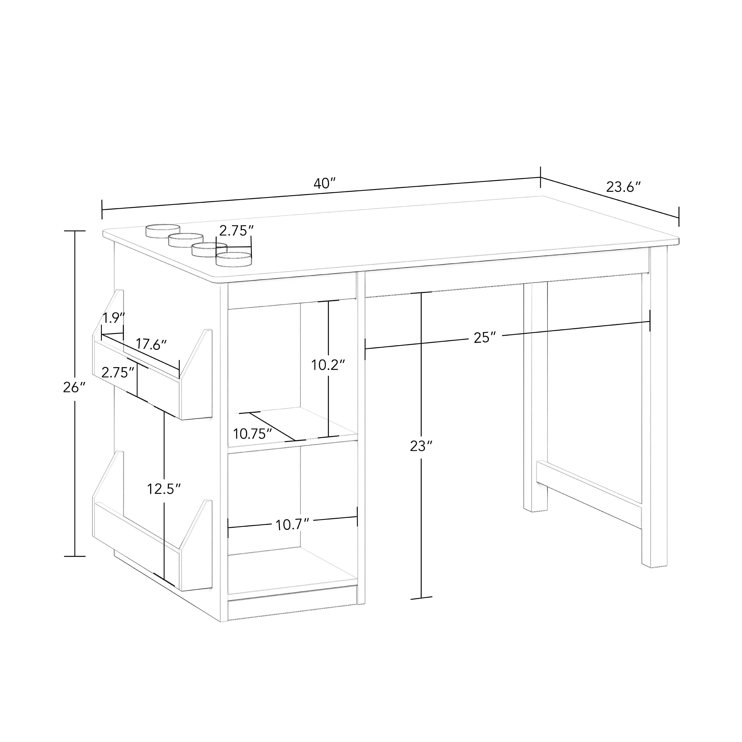 RiverRidge Home Kids Multi-Purpose Activity Table - White - Image 3