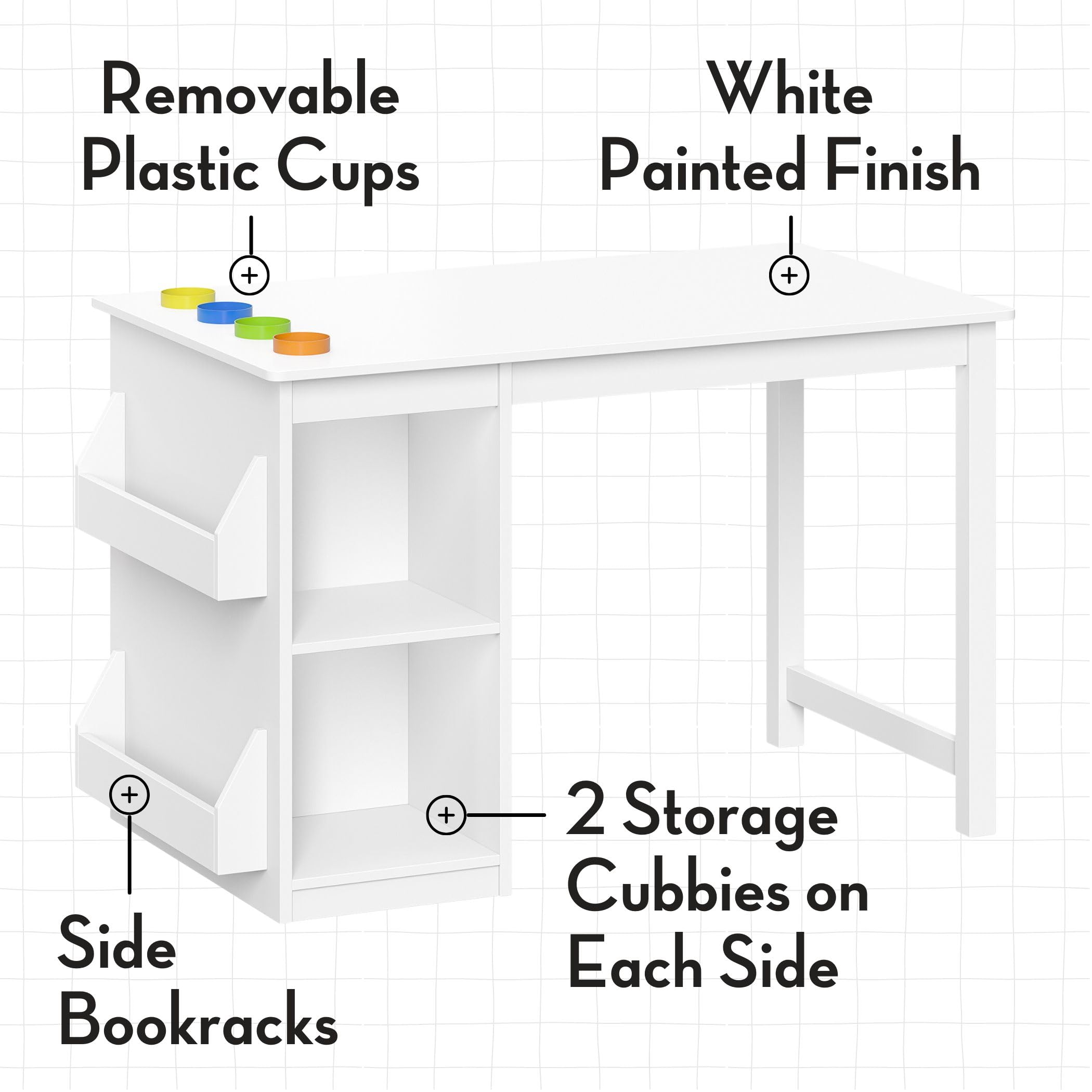 RiverRidge Home Kids Multi-Purpose Activity Table - White - Image 4
