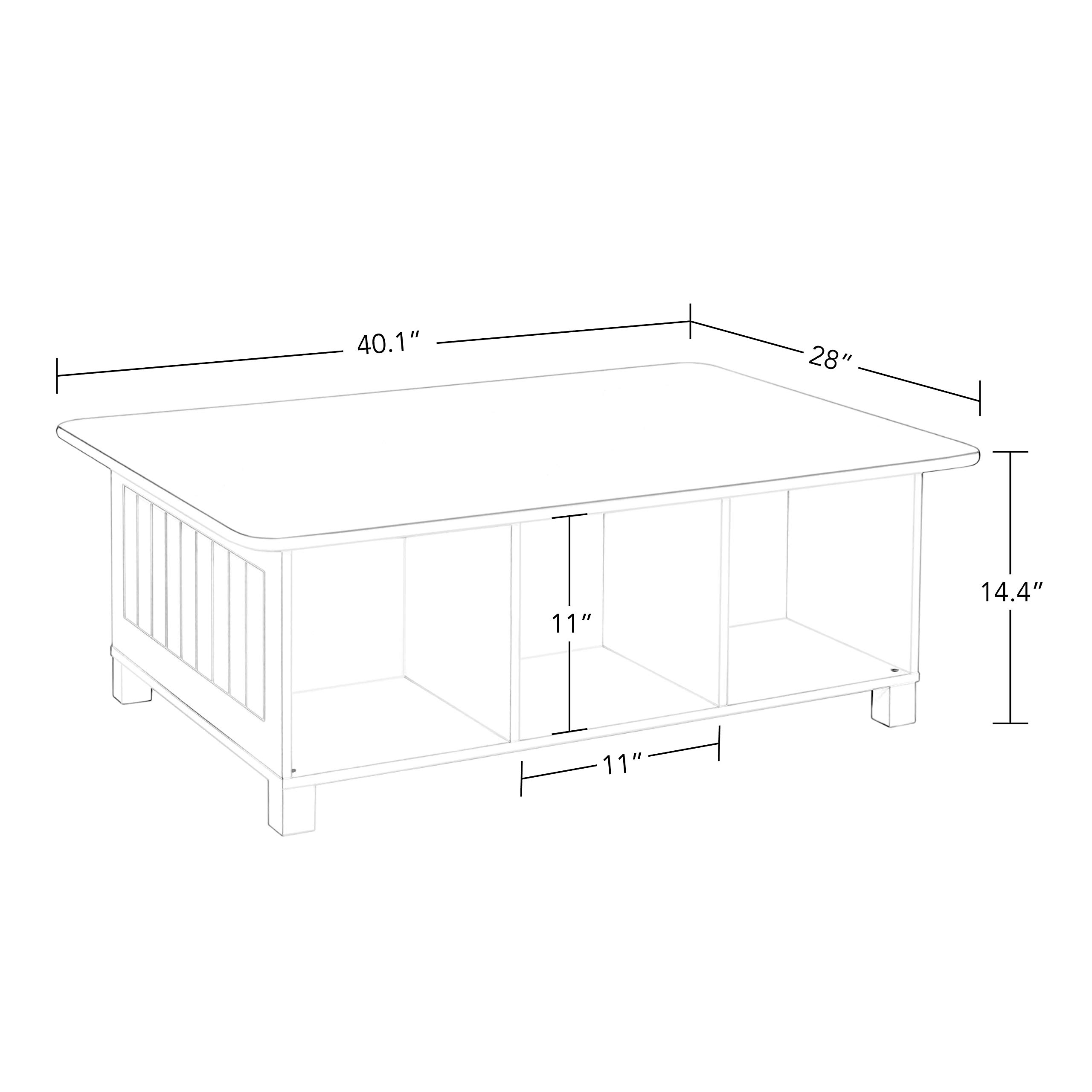 RiverRidge Home RiverRidge Activity Table, White with Golden Yellow Bins - Image 3