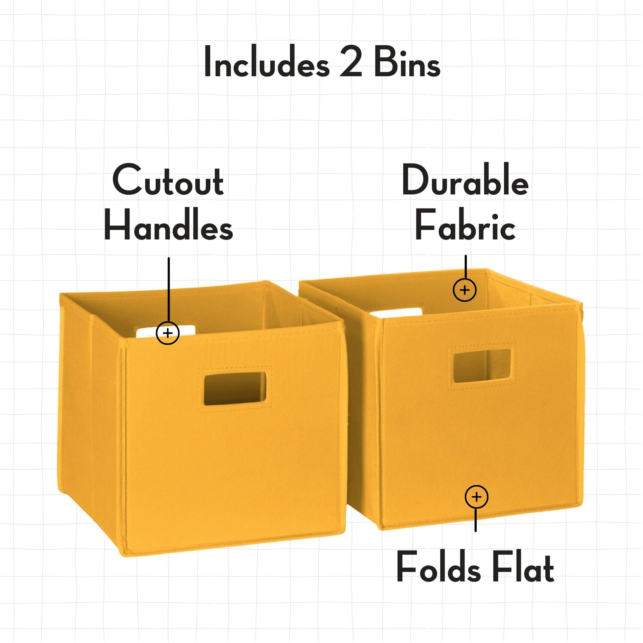RiverRidge Home RiverRidge Activity Table, White with Golden Yellow Bins - Image 6