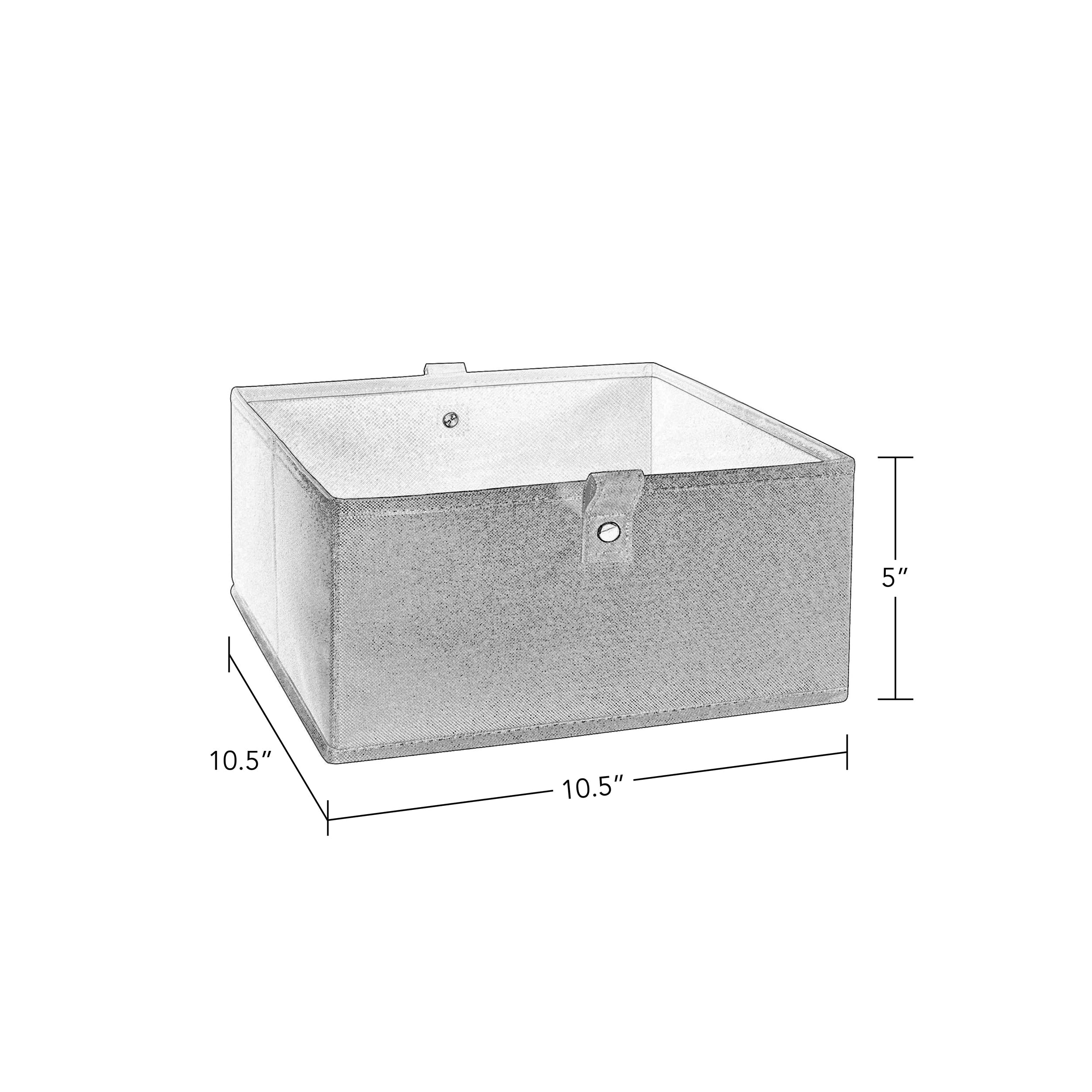 RiverRidge Kids 2pc 10.5in. W x 5in. H Folding Storage Bin Set - Taupe - Image 7