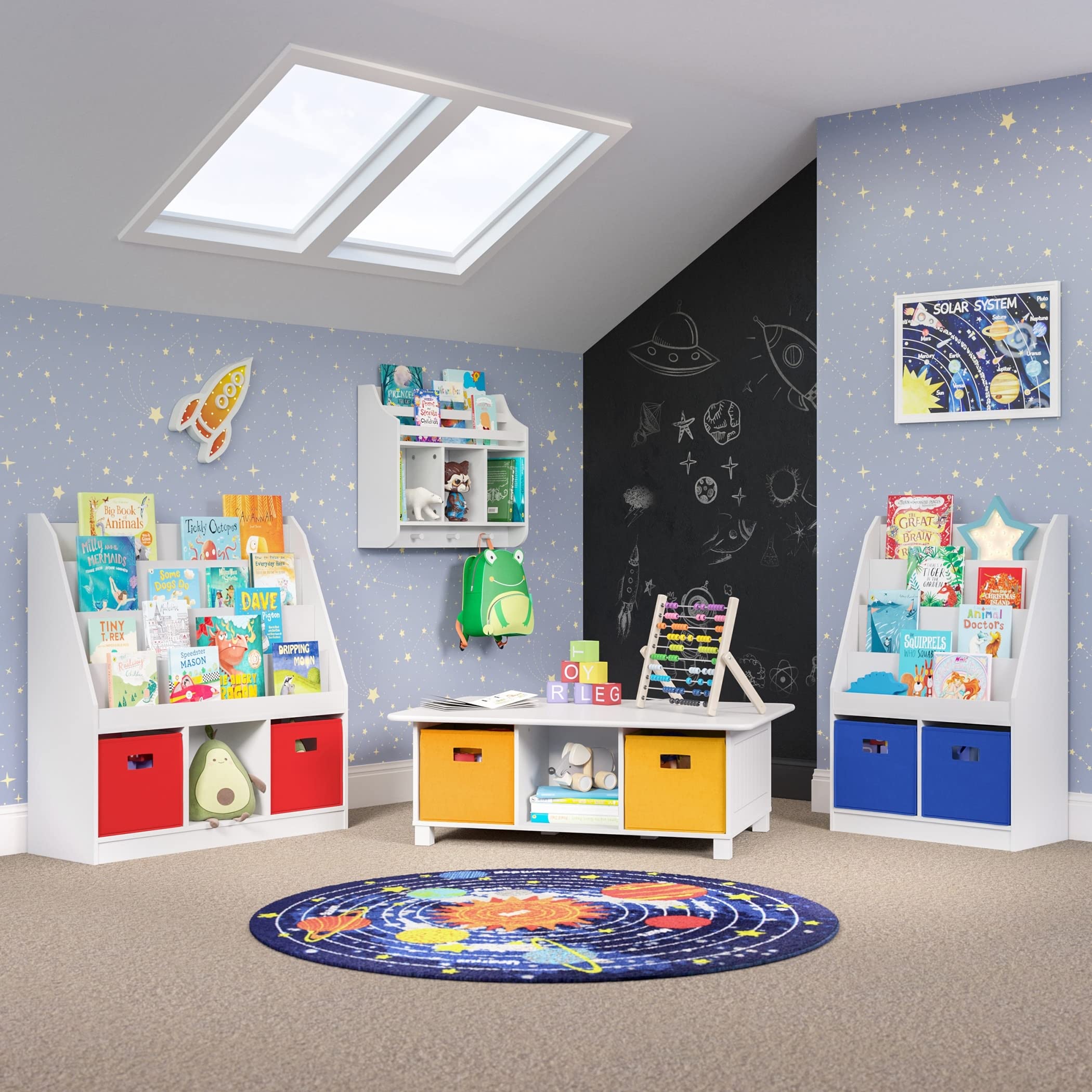 RiverRidge Kids 4 shelves Three Cubbies Bookrack, White (02-251), 11.81"D x 35"W x 36"H - Image 6