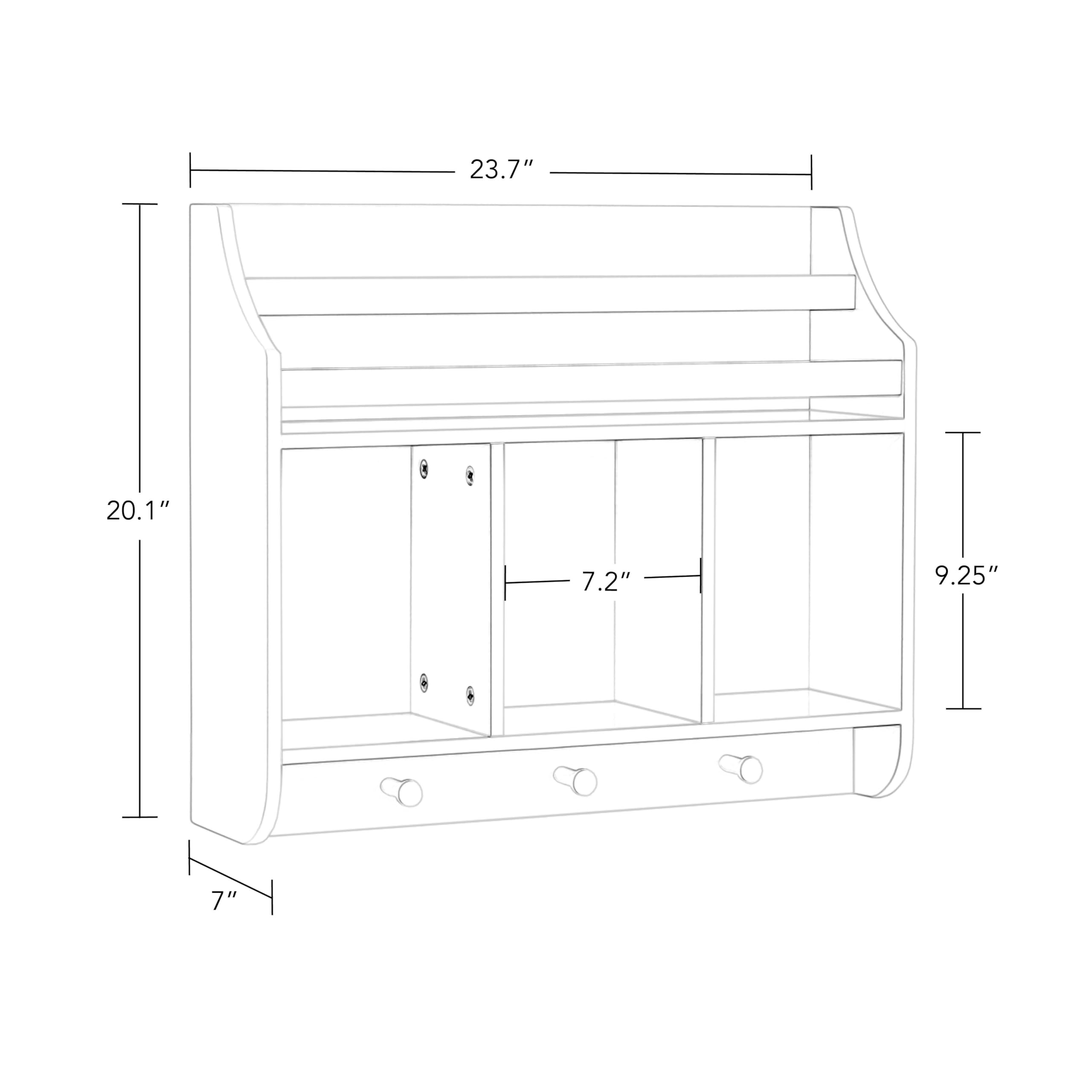 RiverRidge Kids Bookshelf with 3 Cubbies & Hooks - Book Nook Wall Bookshelf for Kids' Rooms Storage Display Rack for Toys and Games - Image 3