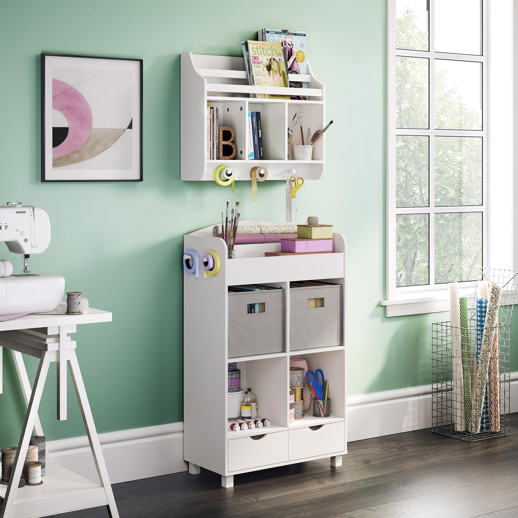 RiverRidge Kids Bookshelf with 3 Cubbies & Hooks - Book Nook Wall Bookshelf for Kids' Rooms Storage Display Rack for Toys and Games - Image 7
