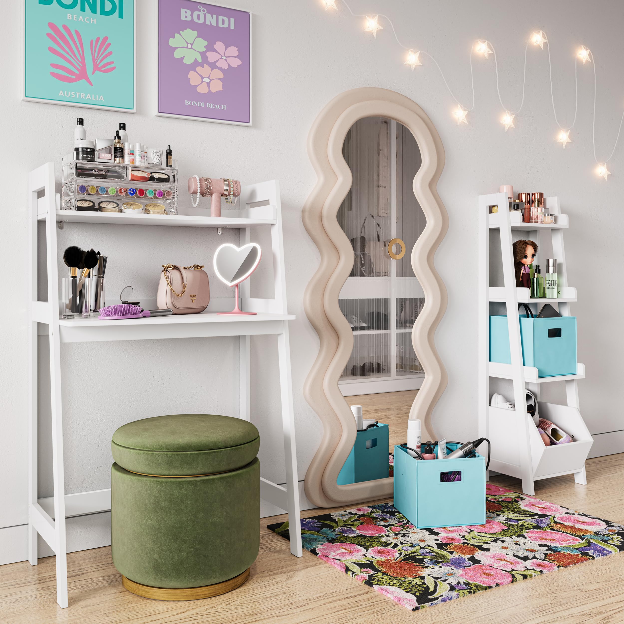 RiverRidge Kids Desk with Ladder Shelf - White Writing Table for Homework, Arts & Crafts - Spacious Tabletop with Open Shelf - Compact Design - Easy Assembly Kids Table for School-Age Children - Image 7