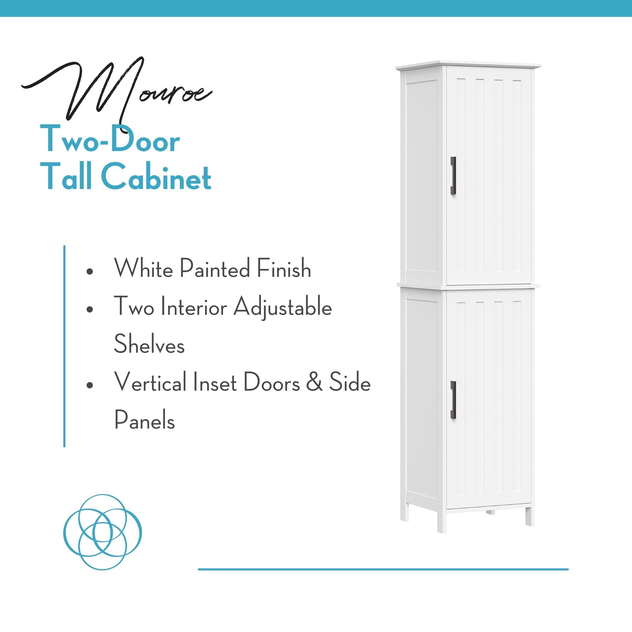RiverRidge Monroe Cabinet with 2 Soft-Close Doors, Adjustable Shelves for Bathroom Storage - Conceal Clutter in Modern Style - Image 5